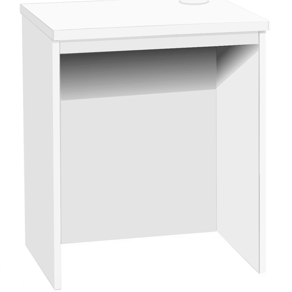 R White Cabinets Small Laptop Desk White Image 2