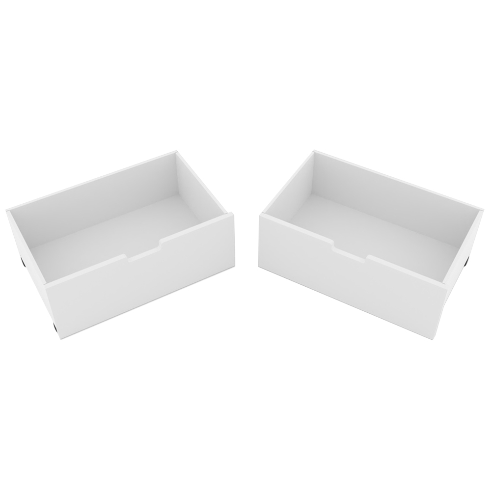 Kudl Flash 2 Drawer White Storage Cabin Bed Image 2