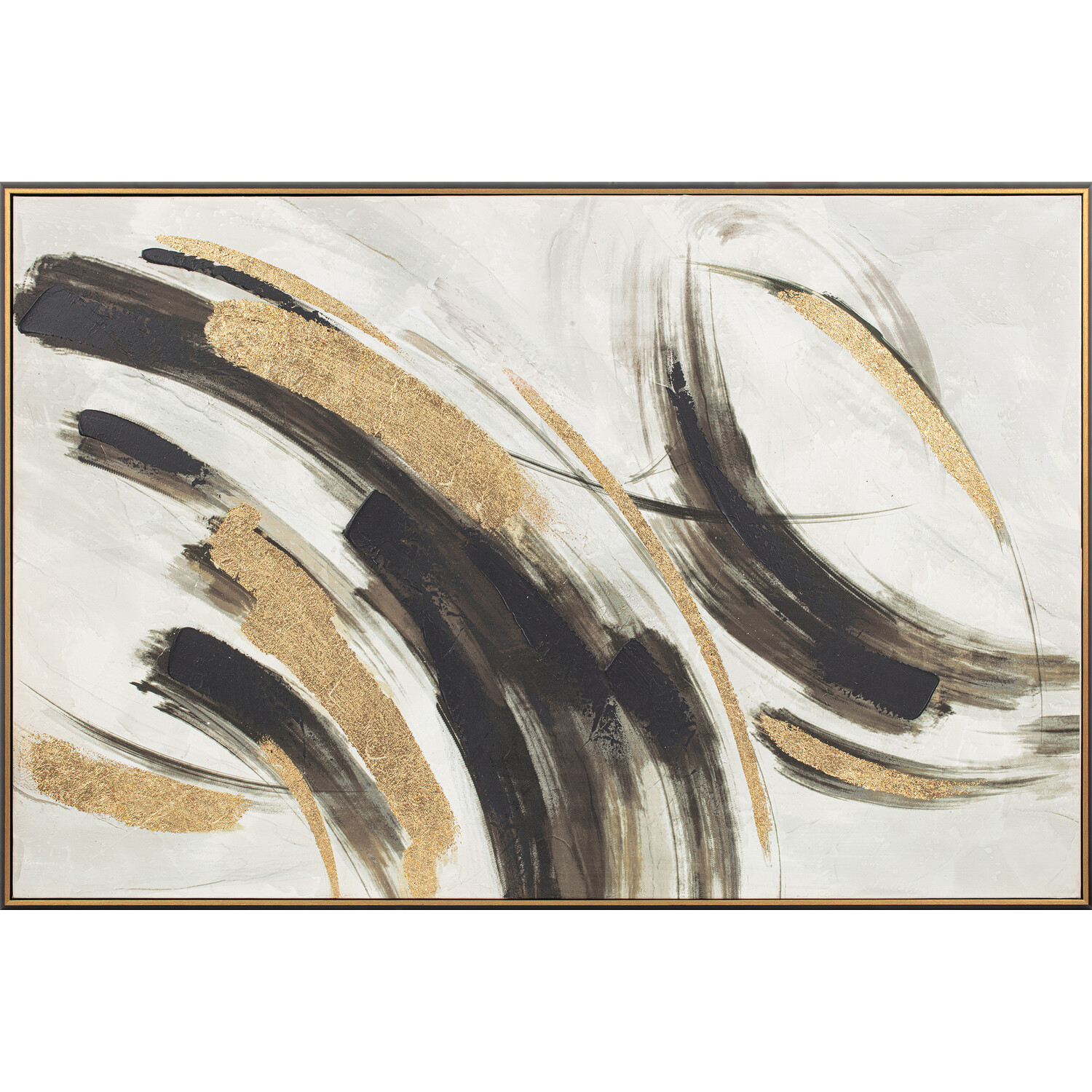 Hand Embellishment Framed Canvas White Image 1