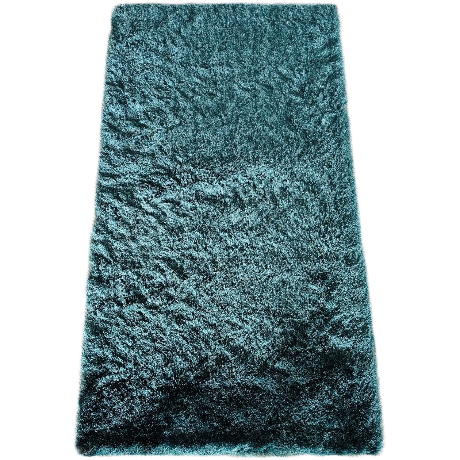 Silky Shaggy Rug - Emerald / 150cm Image 1