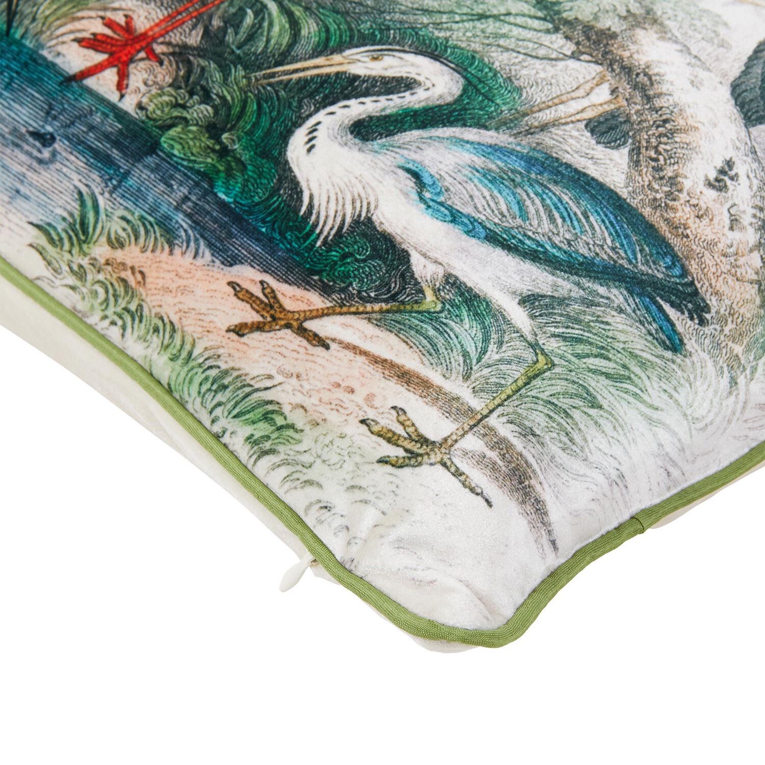 Oriental Birds Cushion - Multicolour Image 3