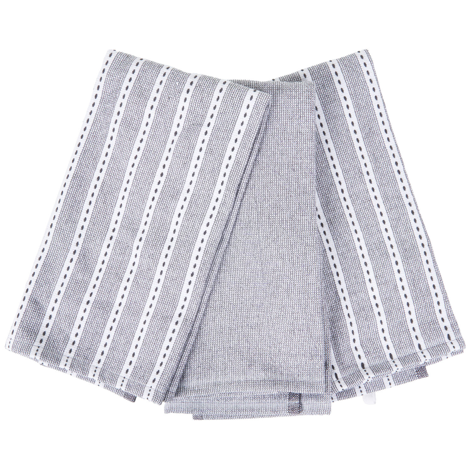 Pack of 3 Cotton Terry Towels - Steel Grey Image 5