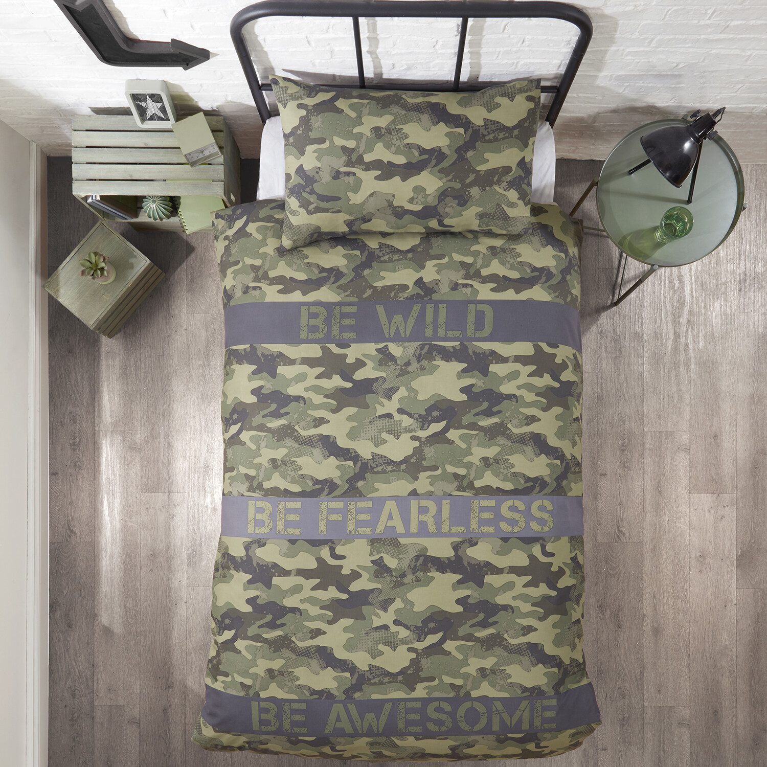 Be Wild Camouflage Duvet Cover and Pillow Case Set Image 1