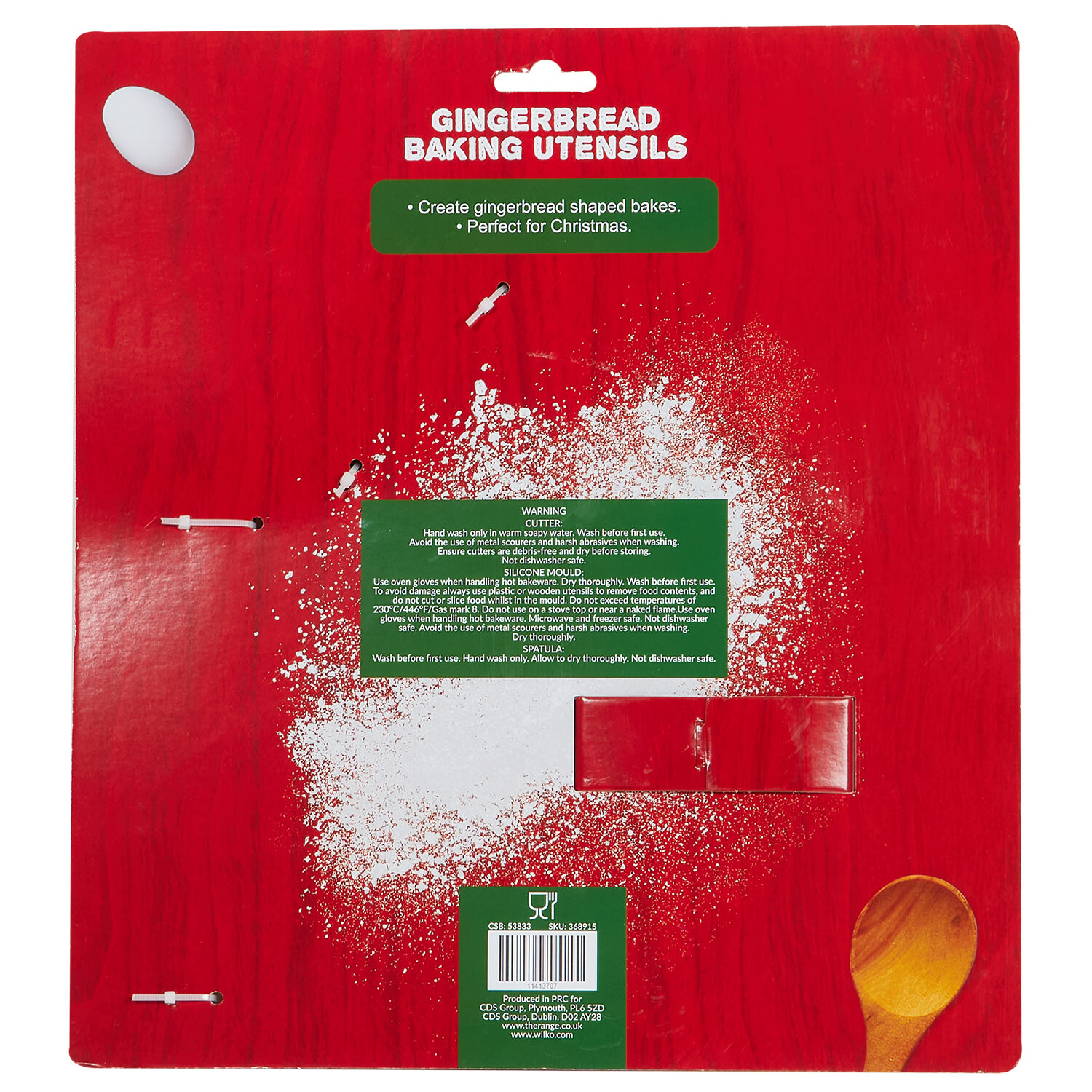 Set of 3 Gingerbread Baking Utensils - Multicolour Image 2