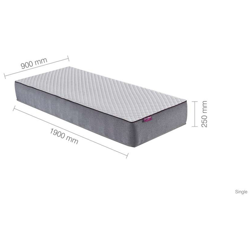 SleepSoul Paradise Single White 600 Pocket Sprung Cool Gel Foam Mattress Image 9