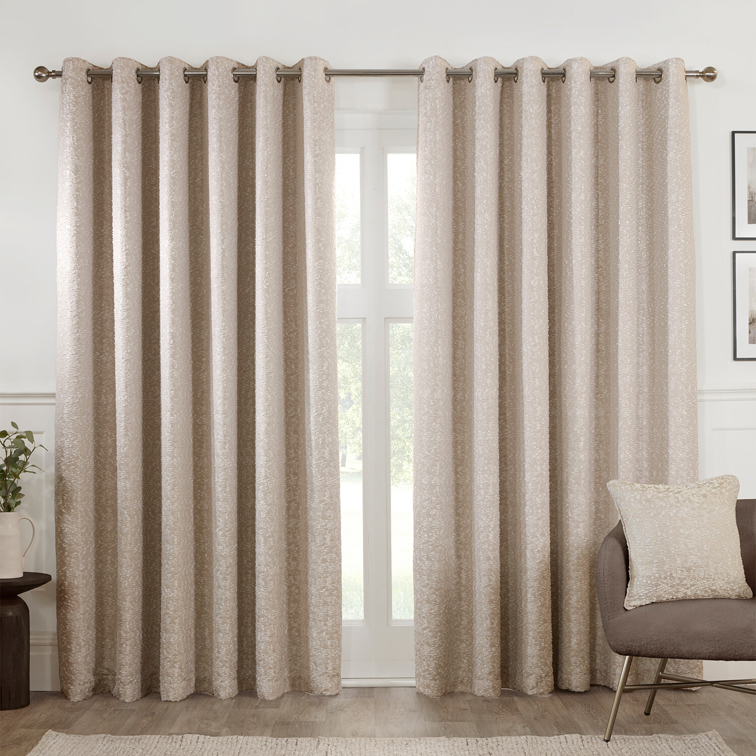 Maison Blackout Curtain Natural 168cm 137cm Image 1