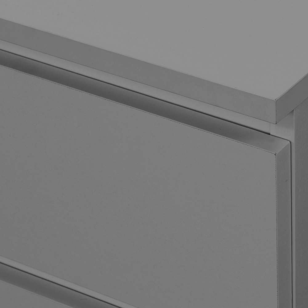 Oslo 3 Drawer Grey Bedside Table Image 2