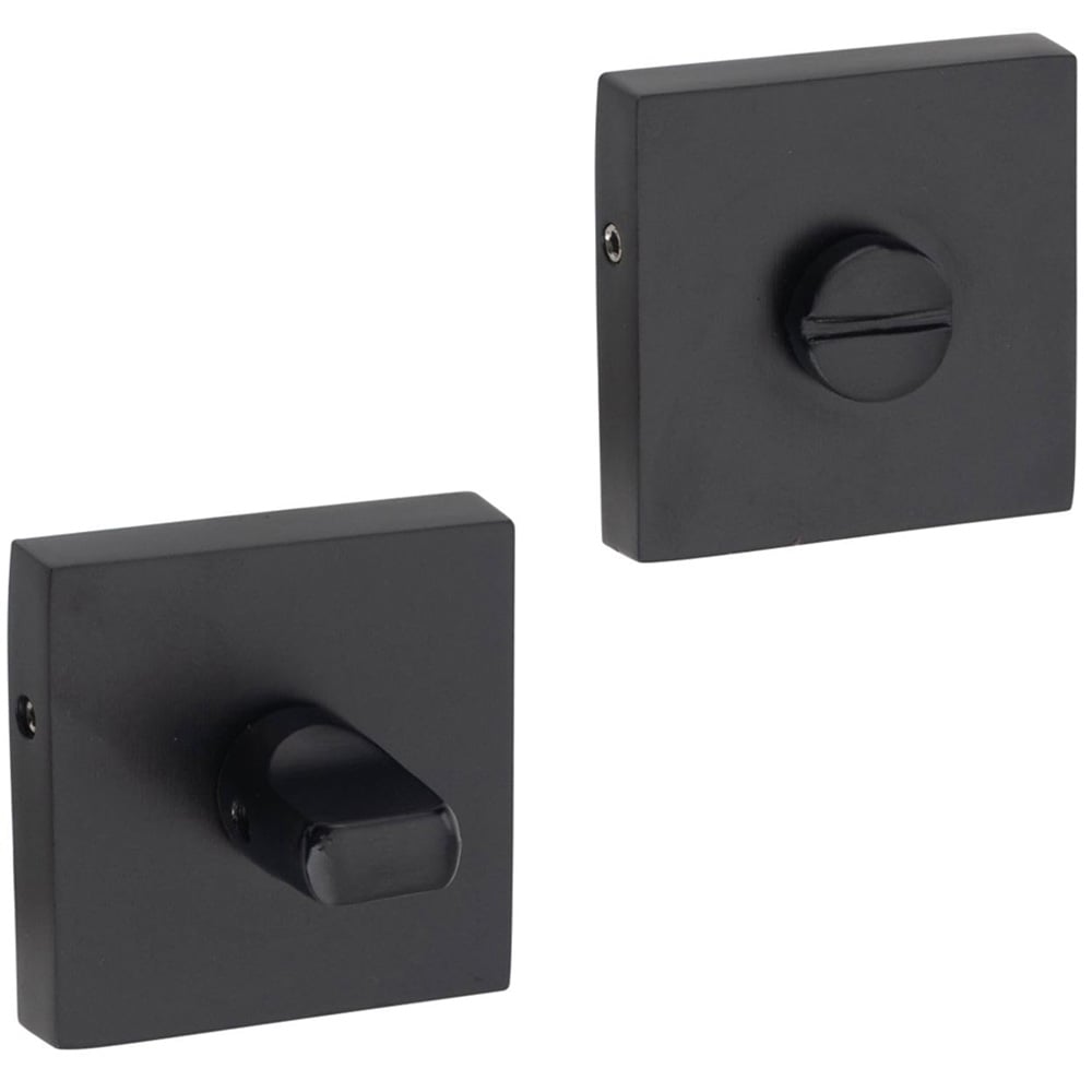 Golden Grace Matt Black Modern Nova Premium Bathroom Door Handle Set Image 3