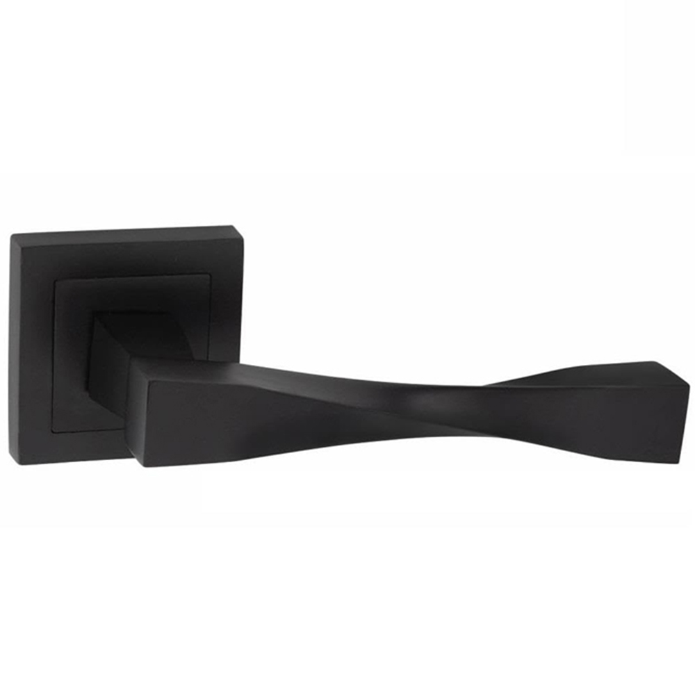 Golden Grace Matt Black Astrid Straight Door Handle Set 5 Pack Image 2