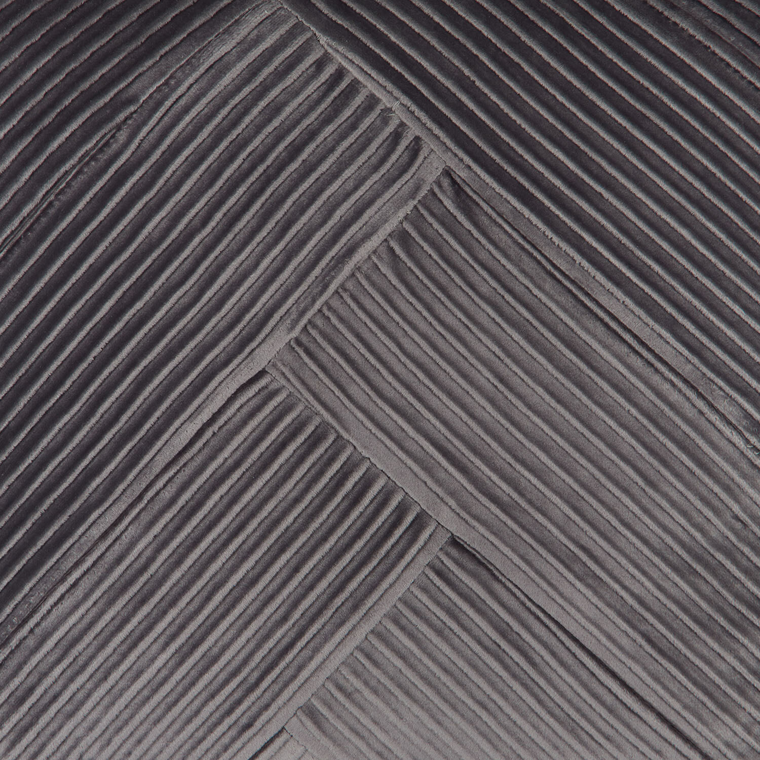 Piper Pleated Velvet Cushion - Grey Image 3