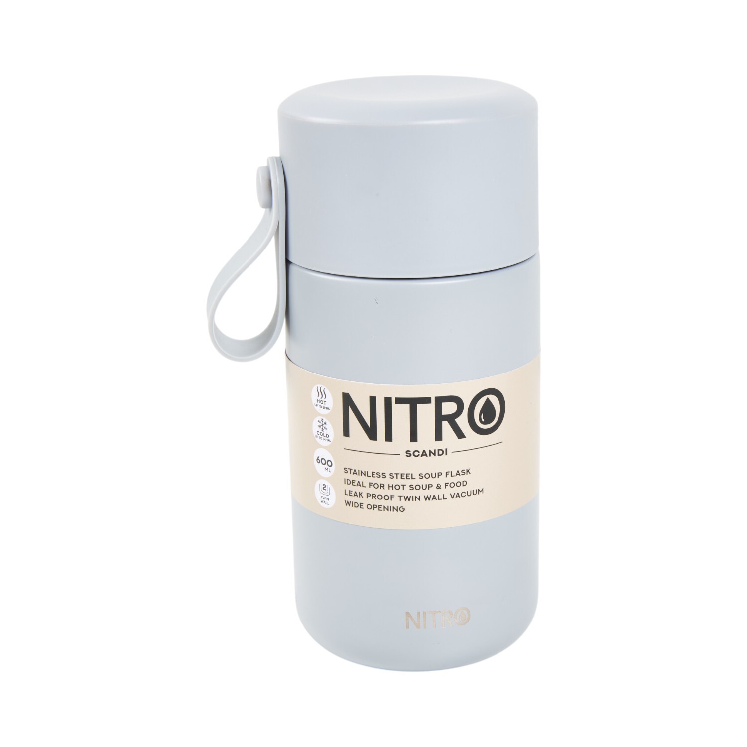 Nitro Scandi Stainless Steel Soup and Food Flask 600ml Image 3