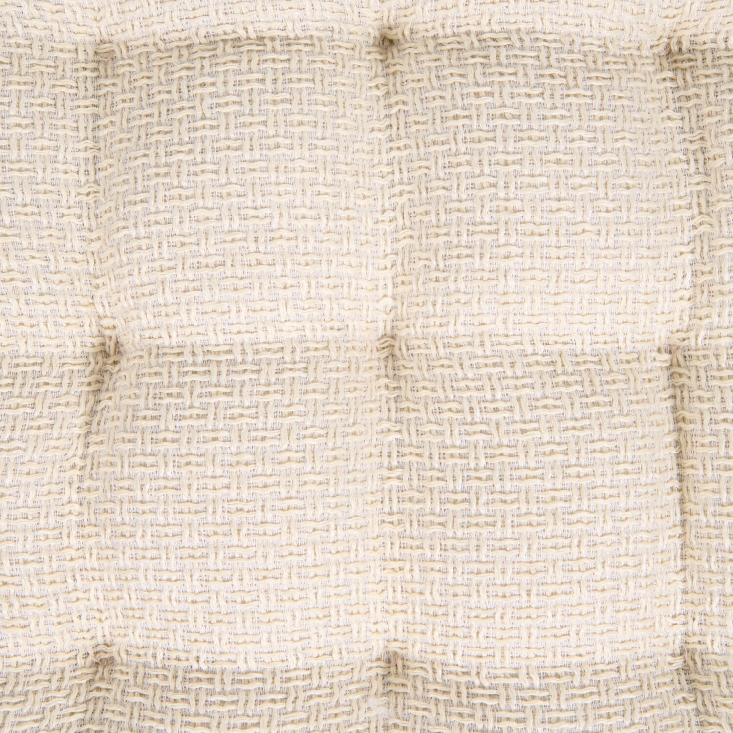 Plush Woven Seat Pad Cream and White Image 5