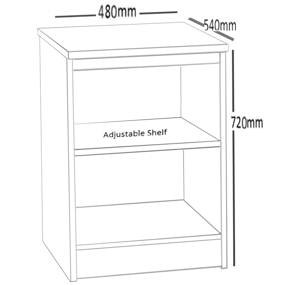 R White Cabinets 2 Shelf Black Desk Height Bookcase Image 5