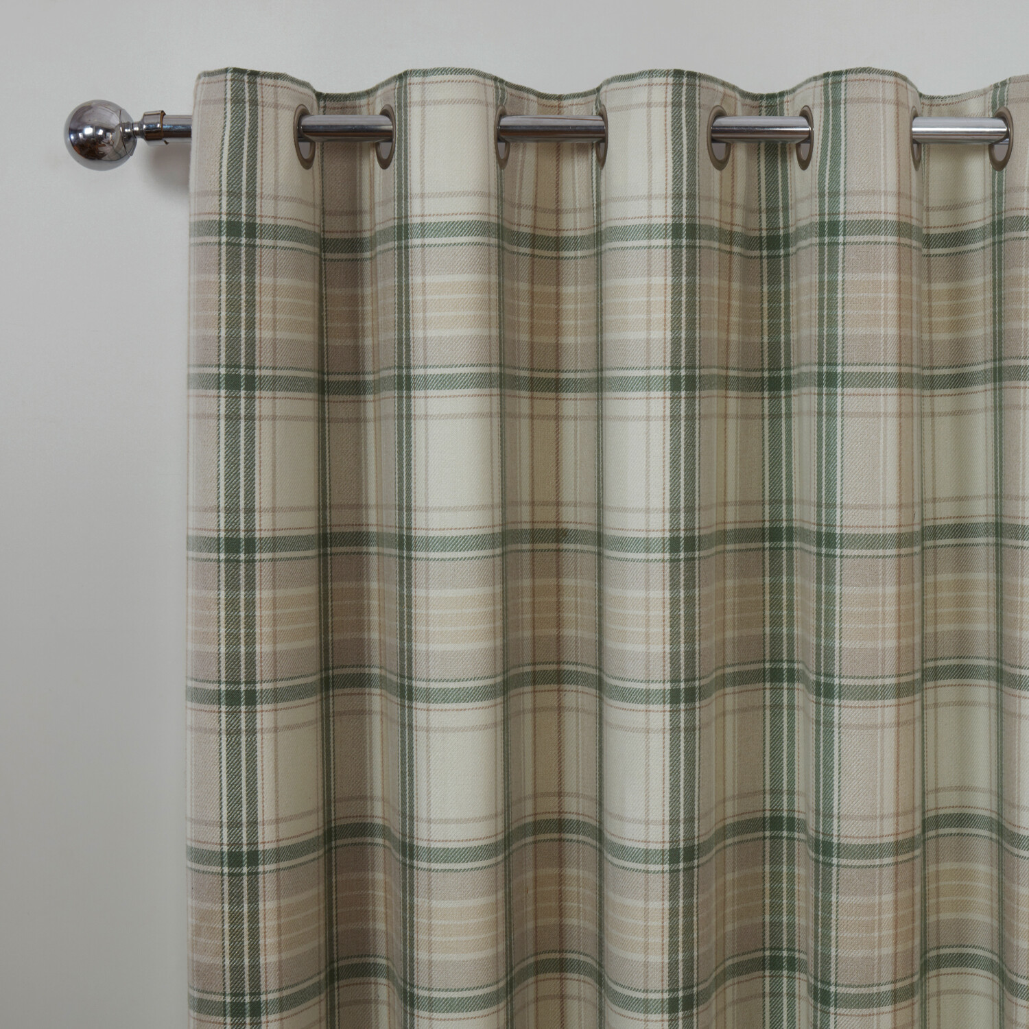Divante Hatfield Green Check Blackout Curtains 229cm Image 3