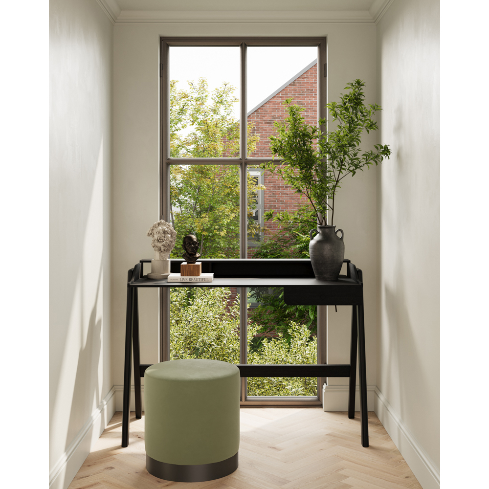 Lark Single Drawer Black Desk Image 7
