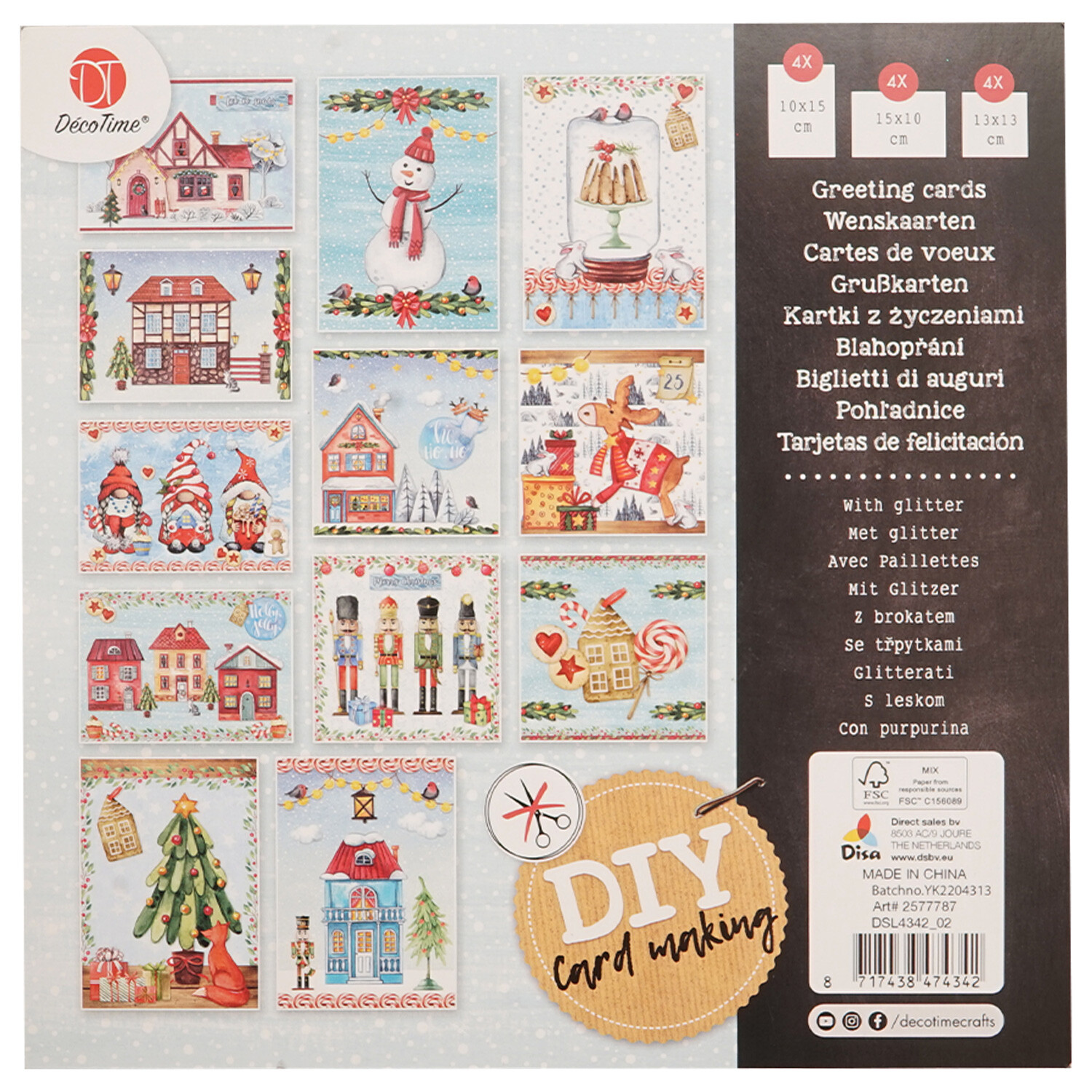 Deco Time DIY Christmas Card Making Pad Image 2