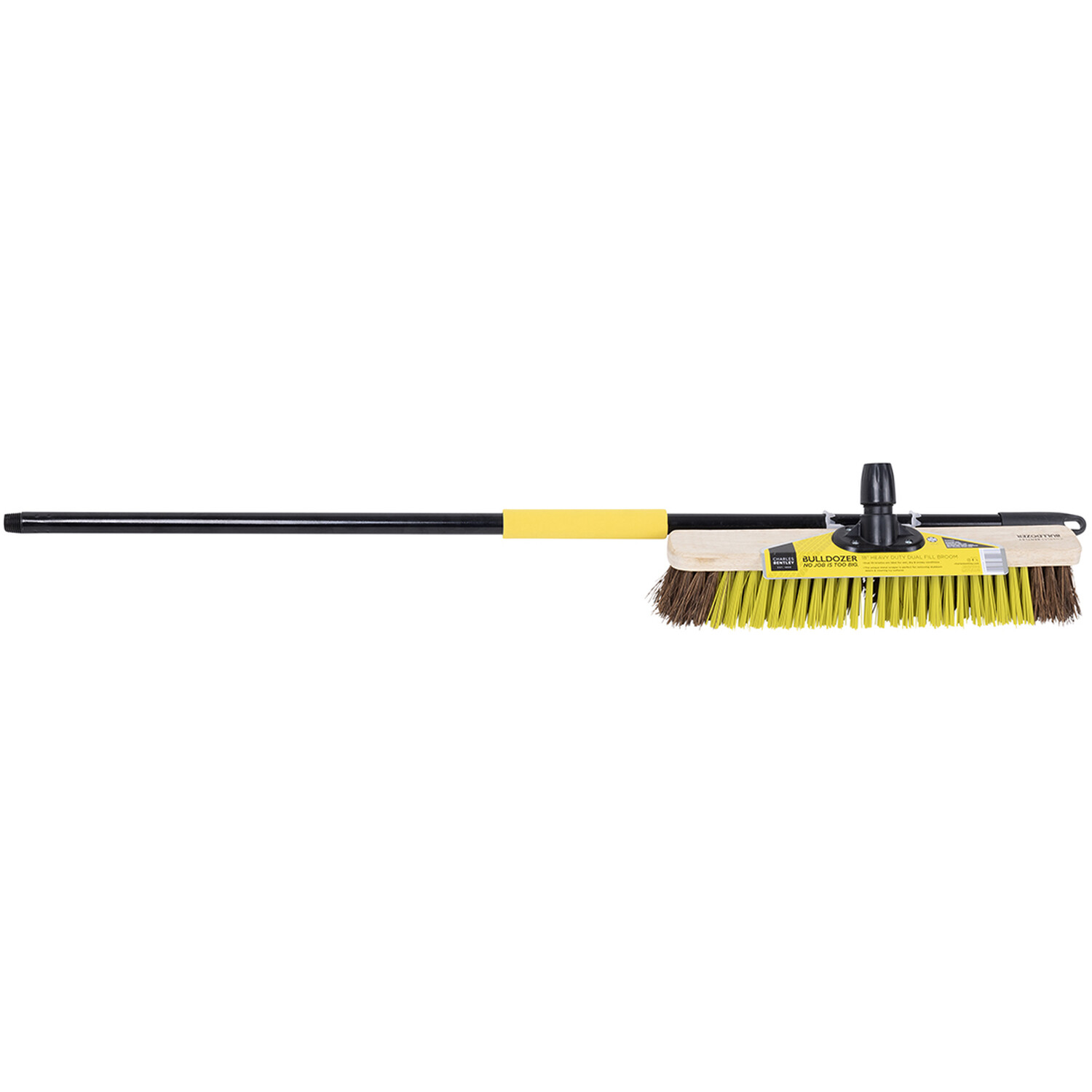 Bulldozer HD Fill Broom Scraper 18 inch - Black and Yellow Image 3