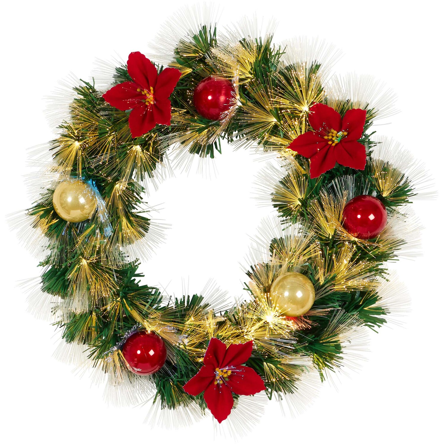 Fibre Optic Wreath 60cm Image 1