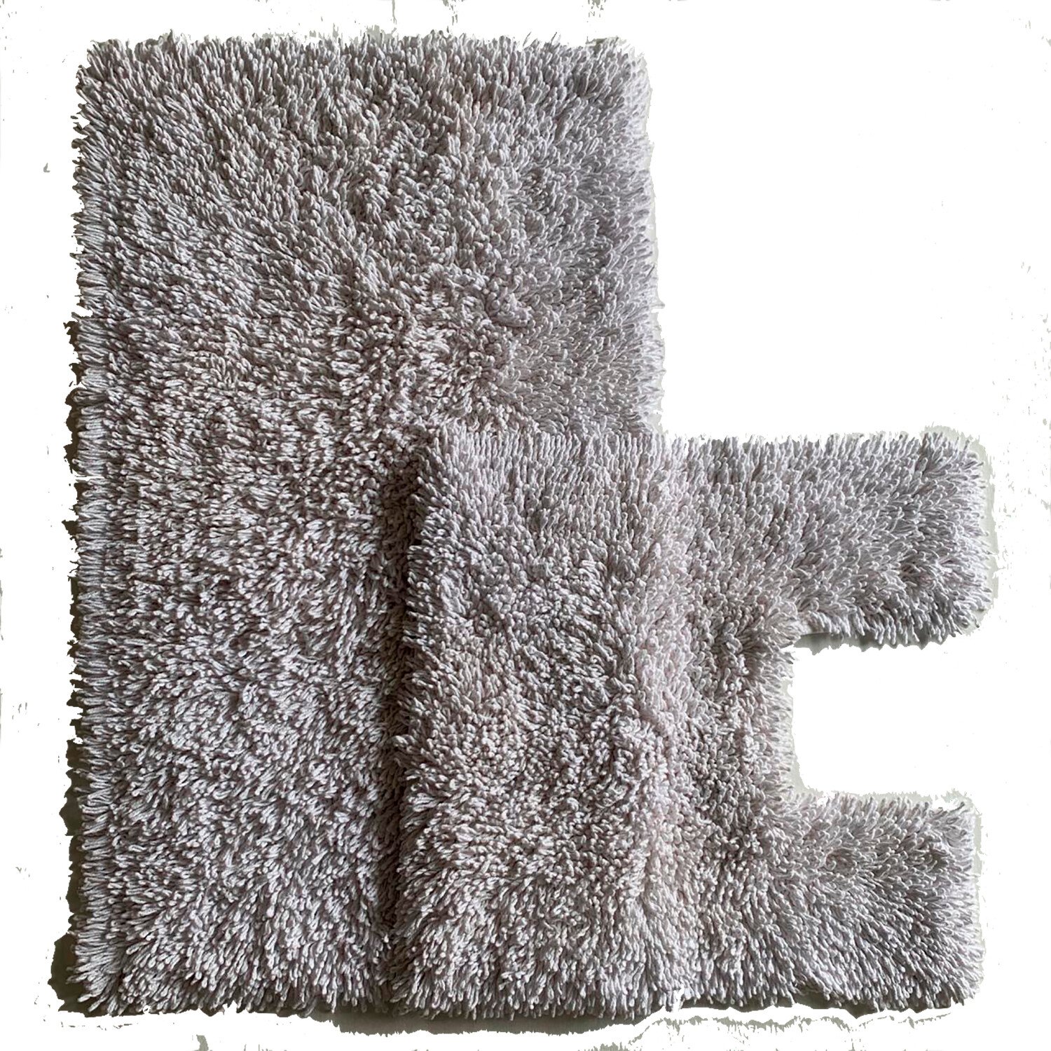 Luxurious Twist Bath Mat Set - White Image