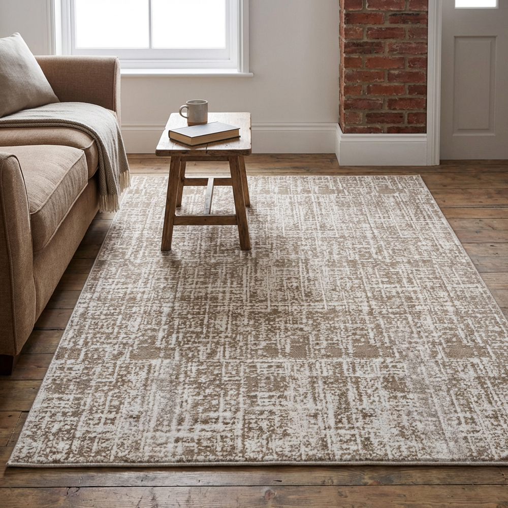 Eden Texture Rug - Beige | Homebase