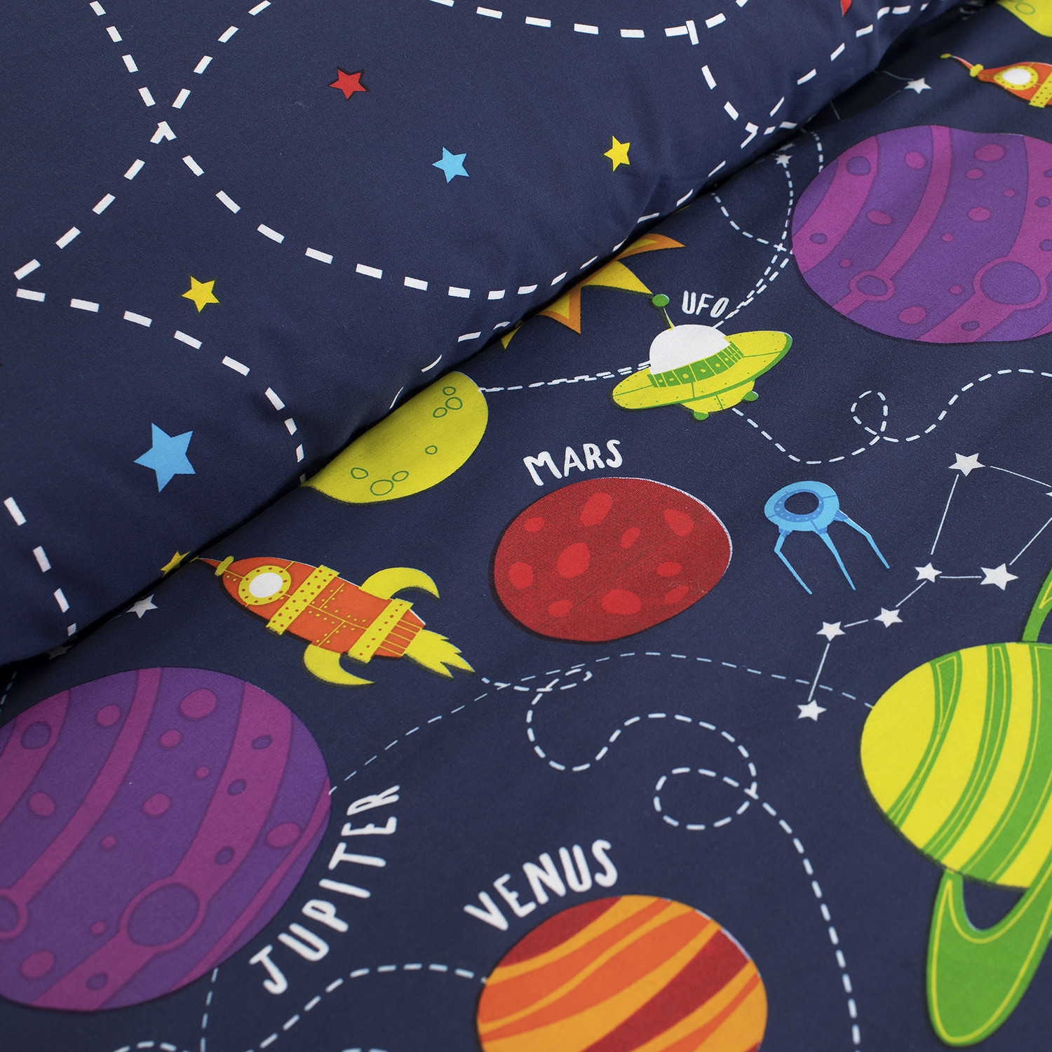 Sleep in Space Single Multicolour Duvet Cover Set Image 4