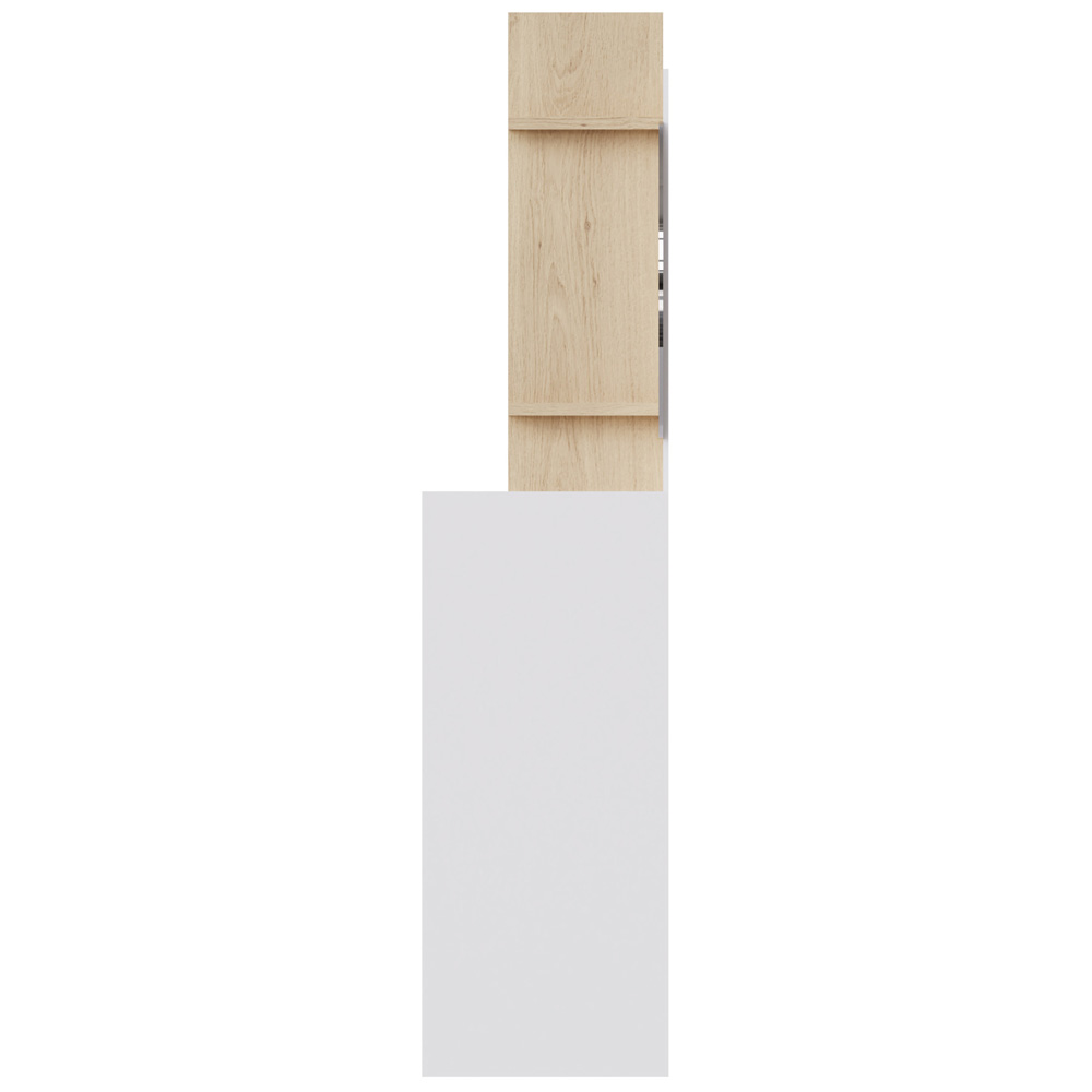 GFW Freyja Single Door Single Drawer White Oak Dressing Table with Mirror Image 5