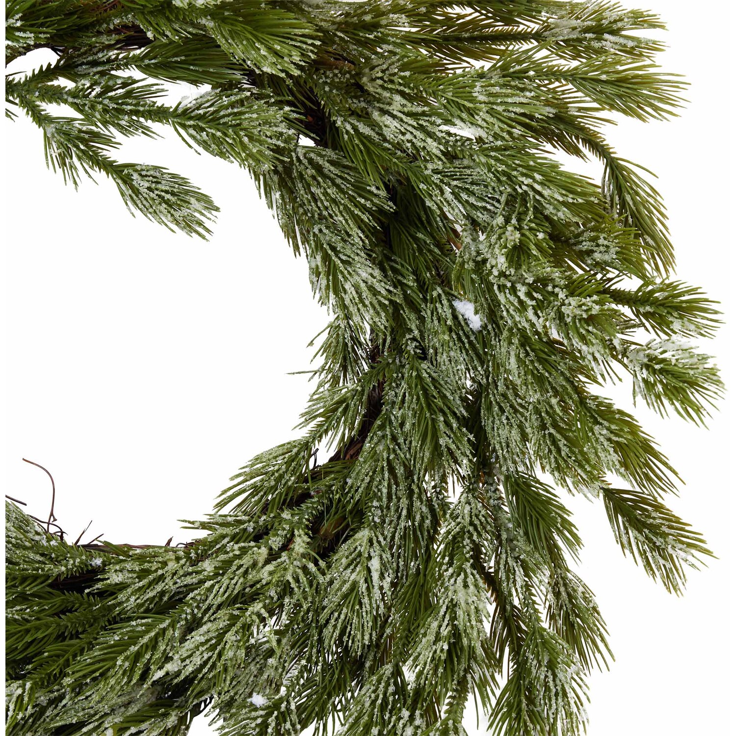 Iced Pine Wreath - Green Image 3