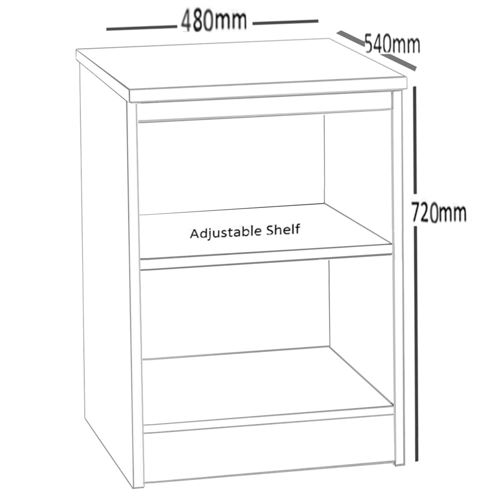 R White Cabinets 2 Shelf Grey Desk Height Bookcase Image 5