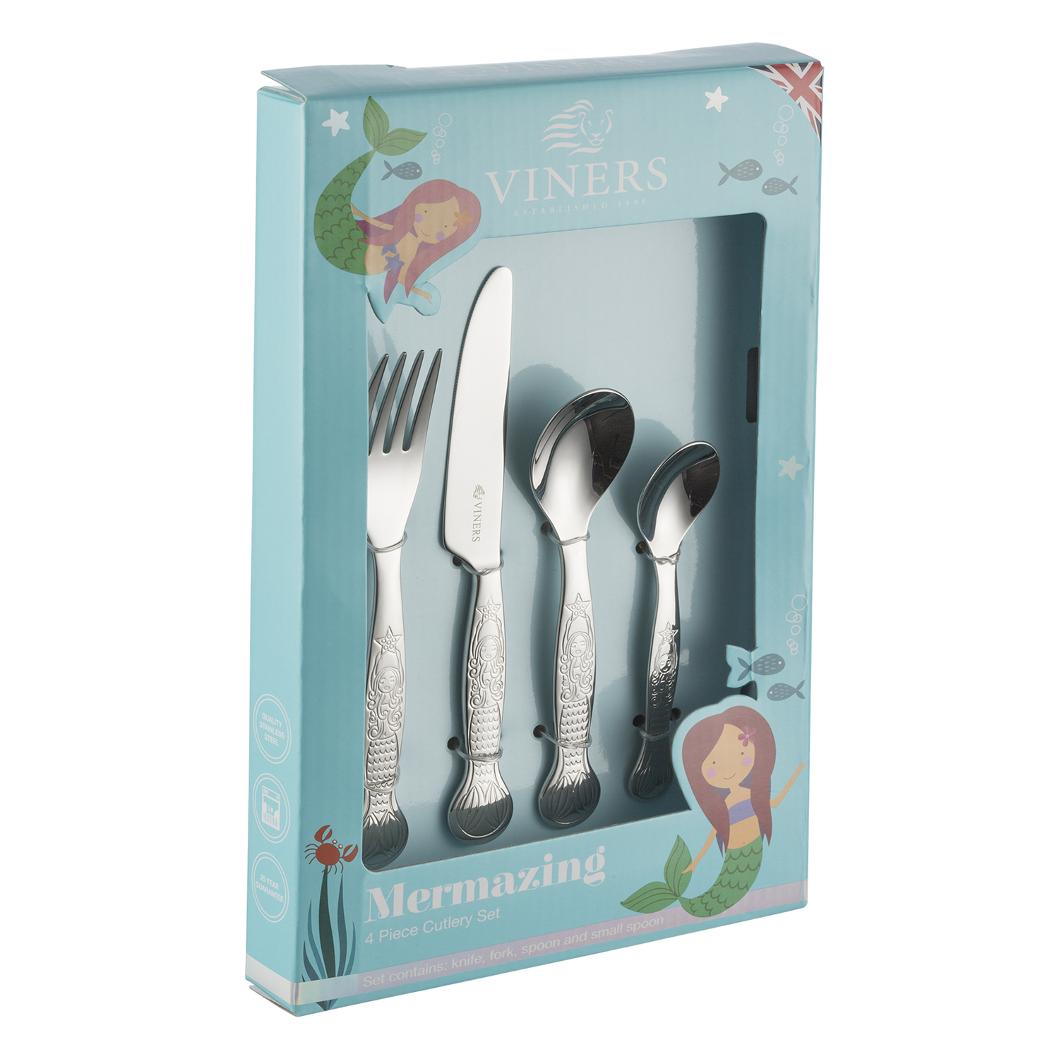 4 Piece Viners Kids Mermazing Cutlery Set Image 2