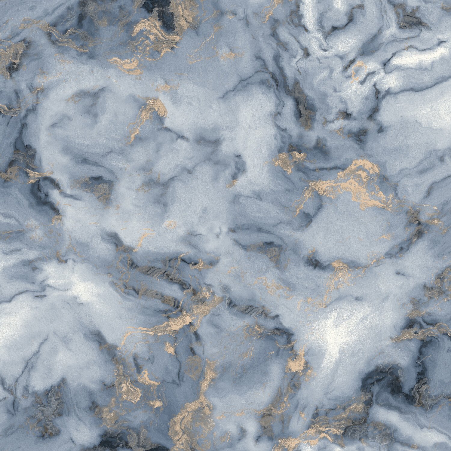 Bahia Marble Wallpaper - Navy Image 1