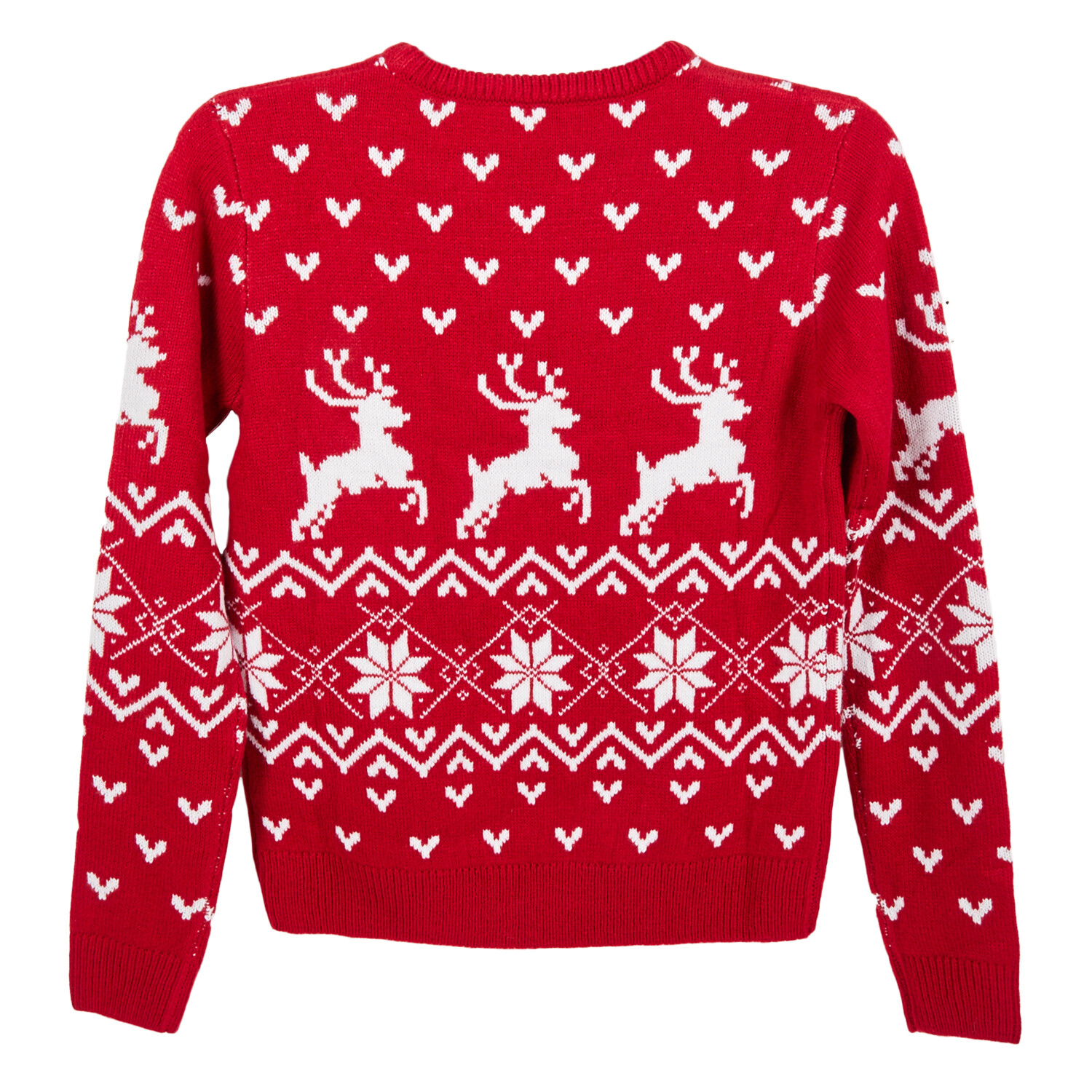 Ladies Fairisle Jumper - Red / 18-20 Image 3