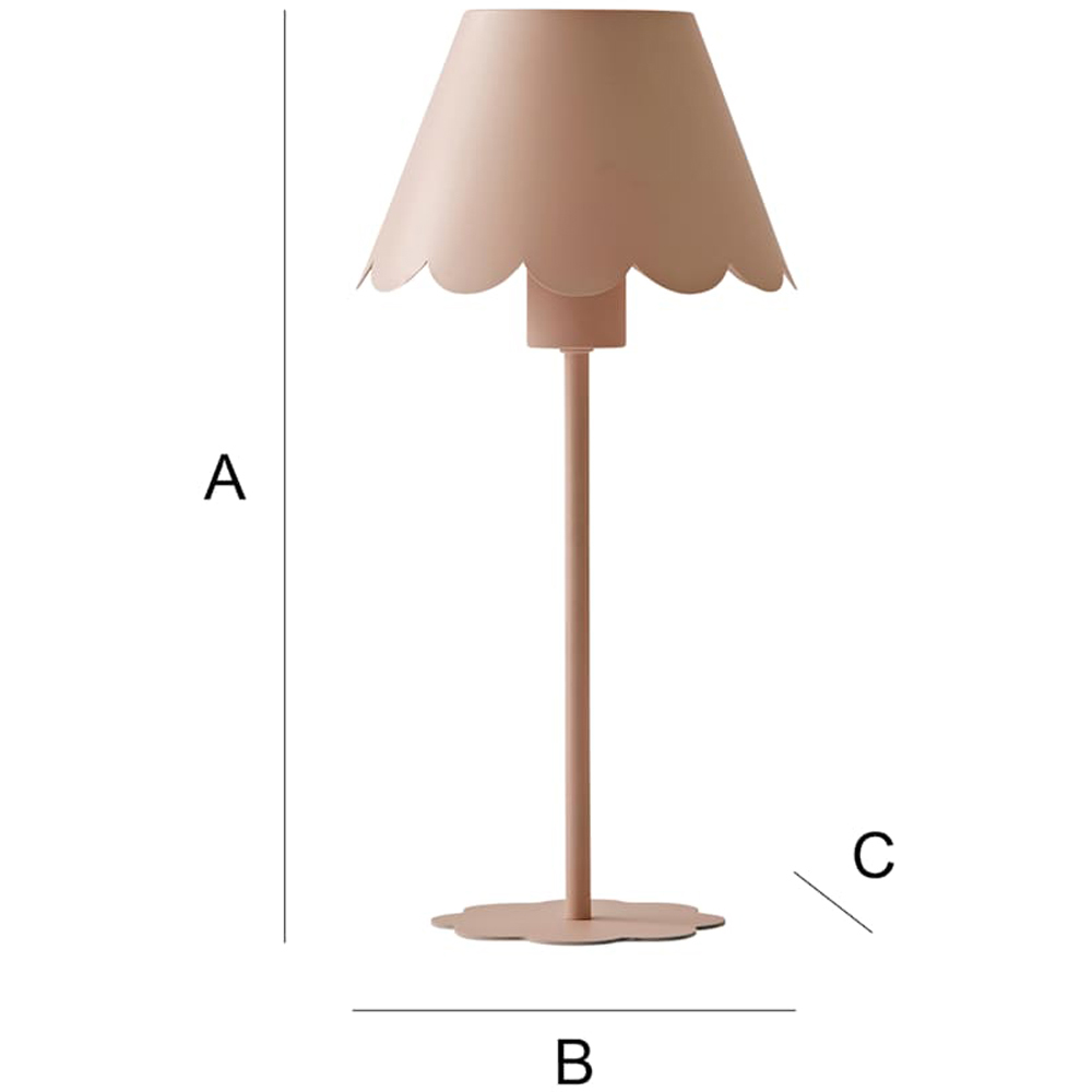 ValueLights Hattie Pink Scallop Rechargeable Table Lamp Image 8