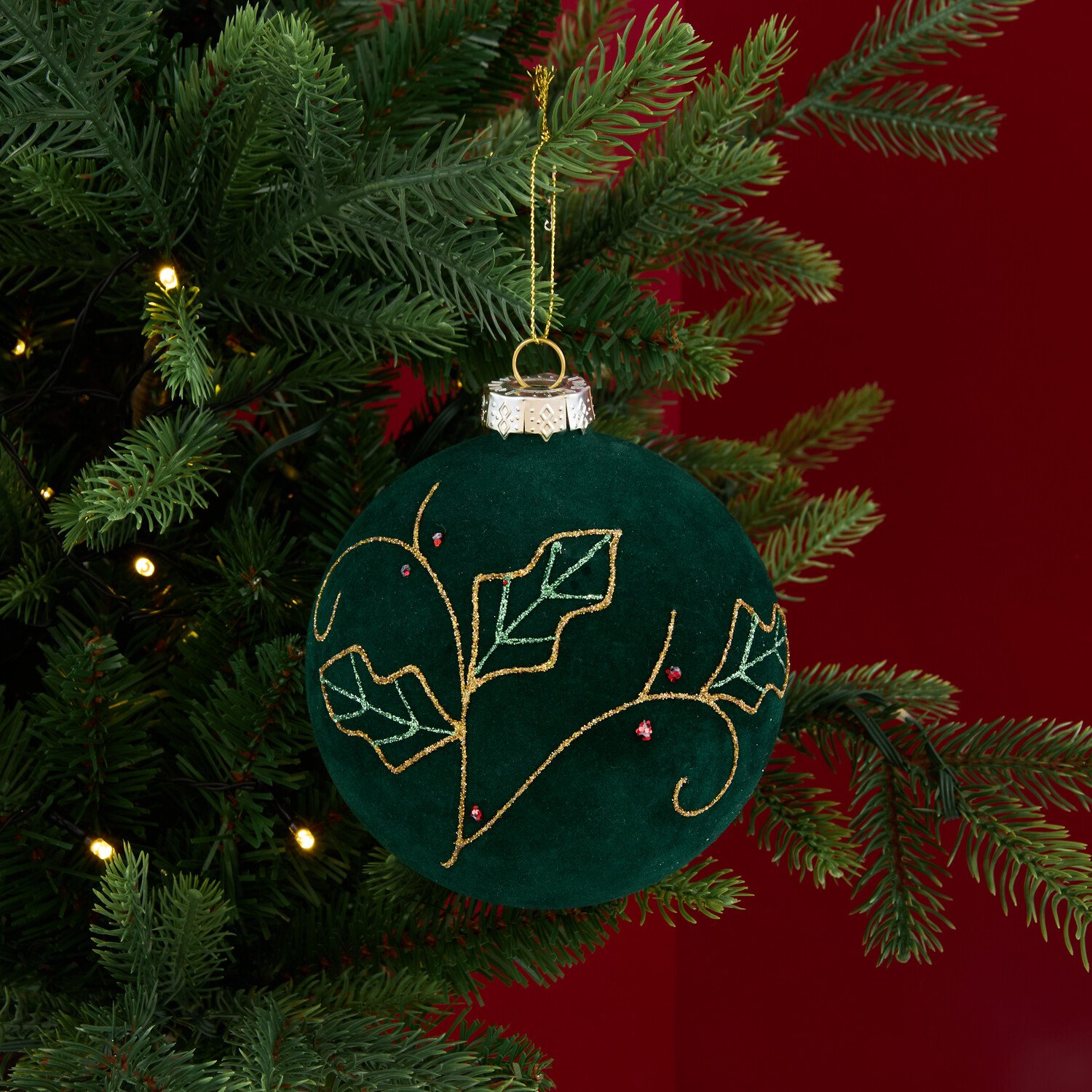 Flocked Pattern Bauble Image 5