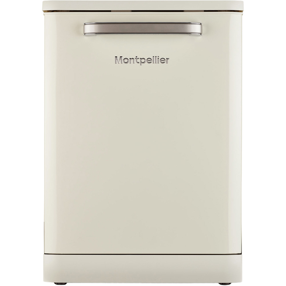 Montpellier MAB1353DC 60cm Cream Wide Retro Dishwasher Image 2