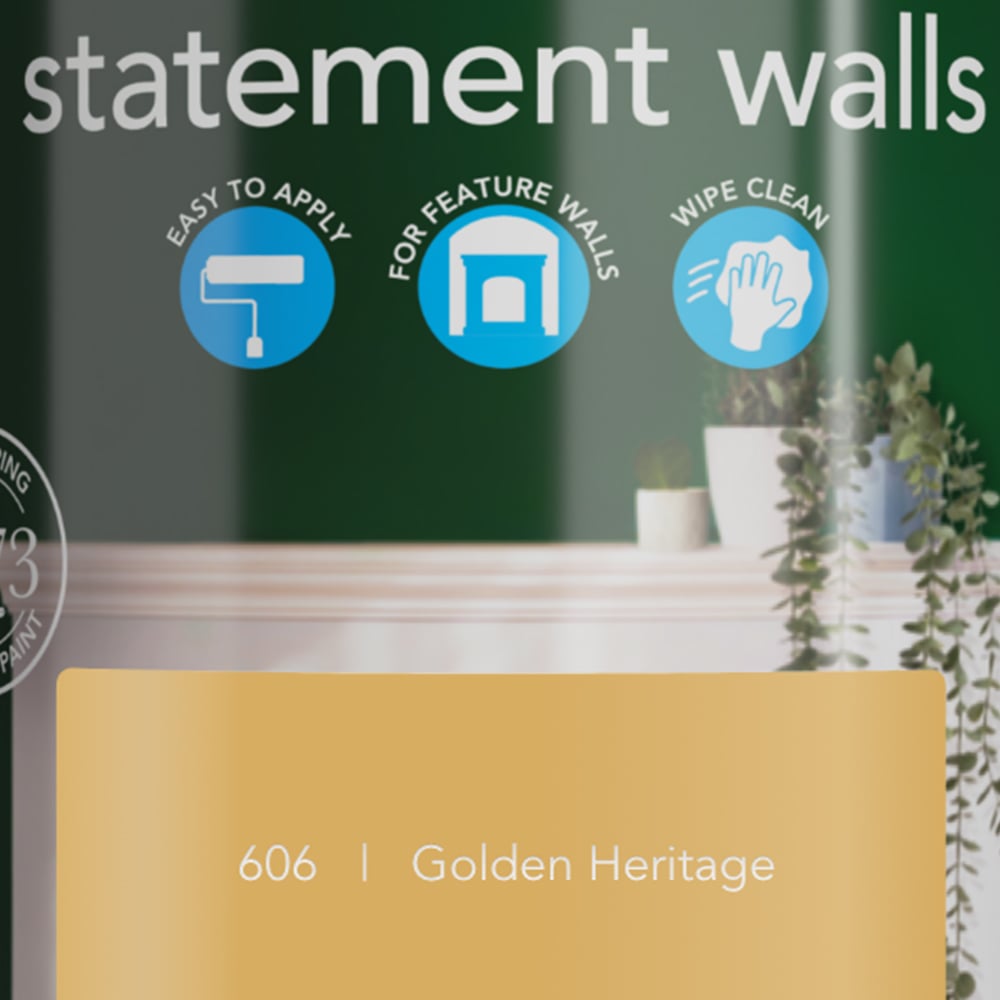 Wilko Statement Walls Golden Heritage Matt Emulsion Paint 1.25L Image 4