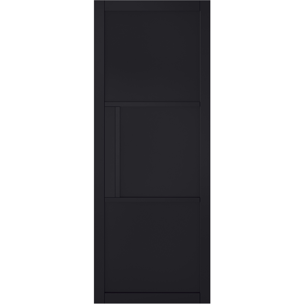 LPD Tribeca Black 3 Panel Solid Internal Door 1981 x 838mm Image 1