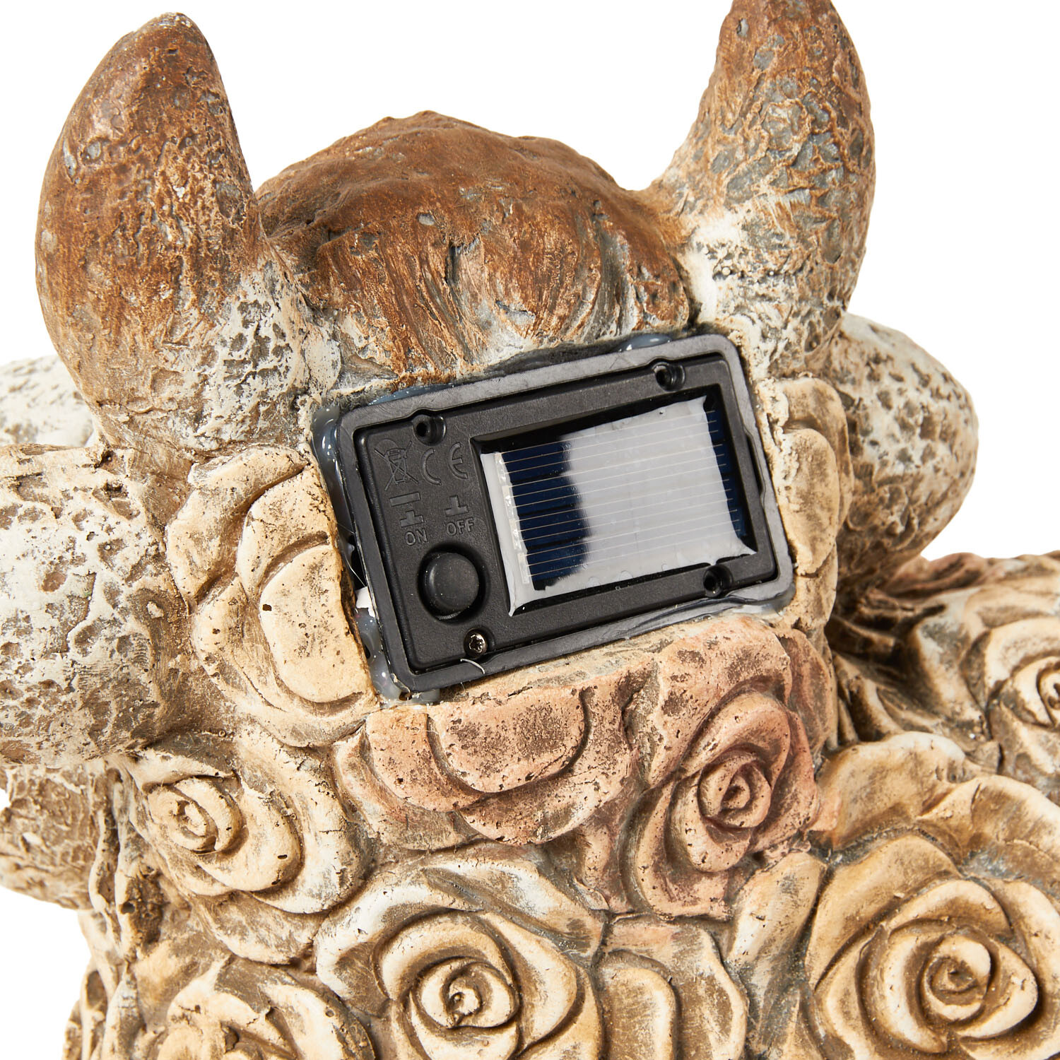 Solar Floral Cow Light - Brown Image 6