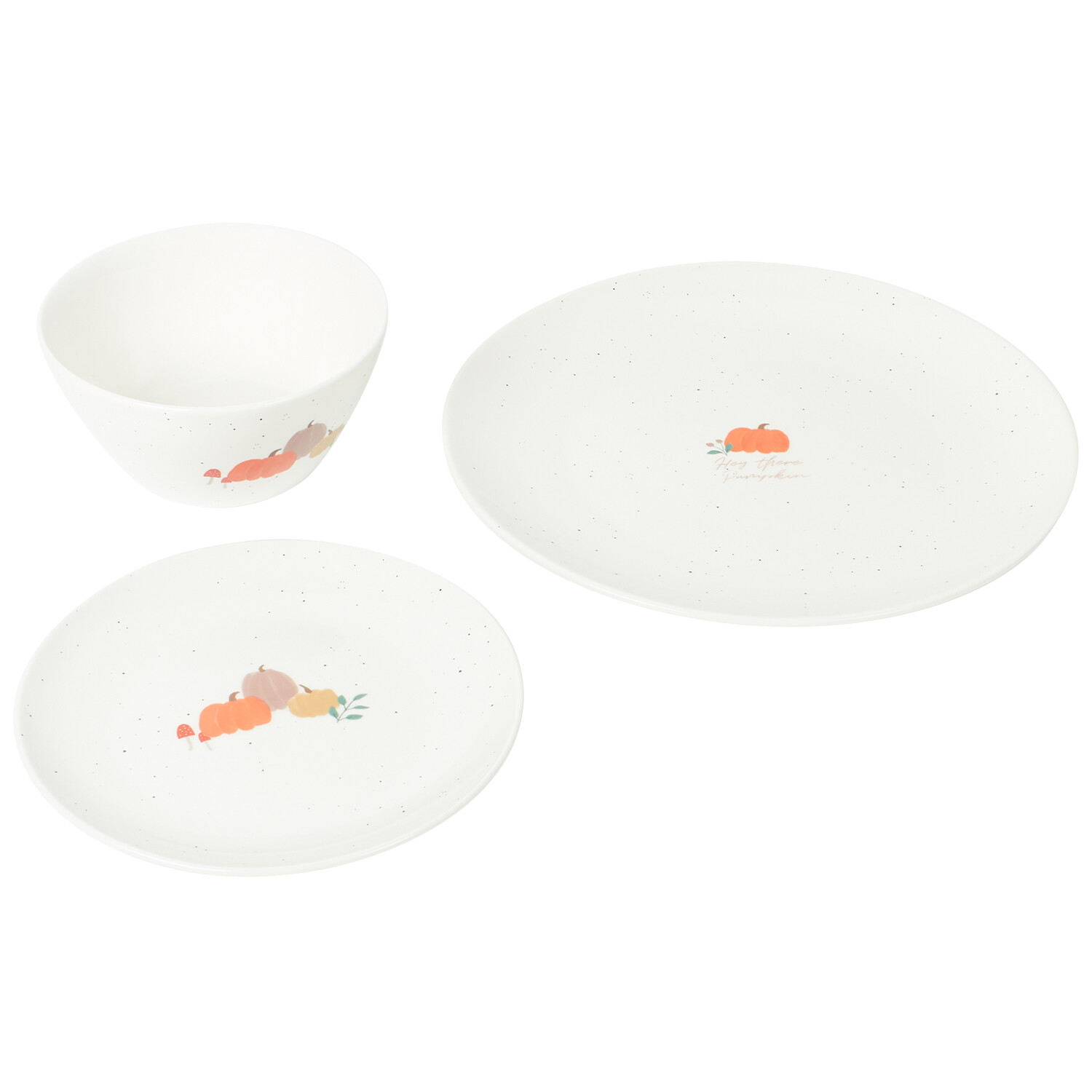 12 Piece Autumn Speckle Dinner Set White Image 2