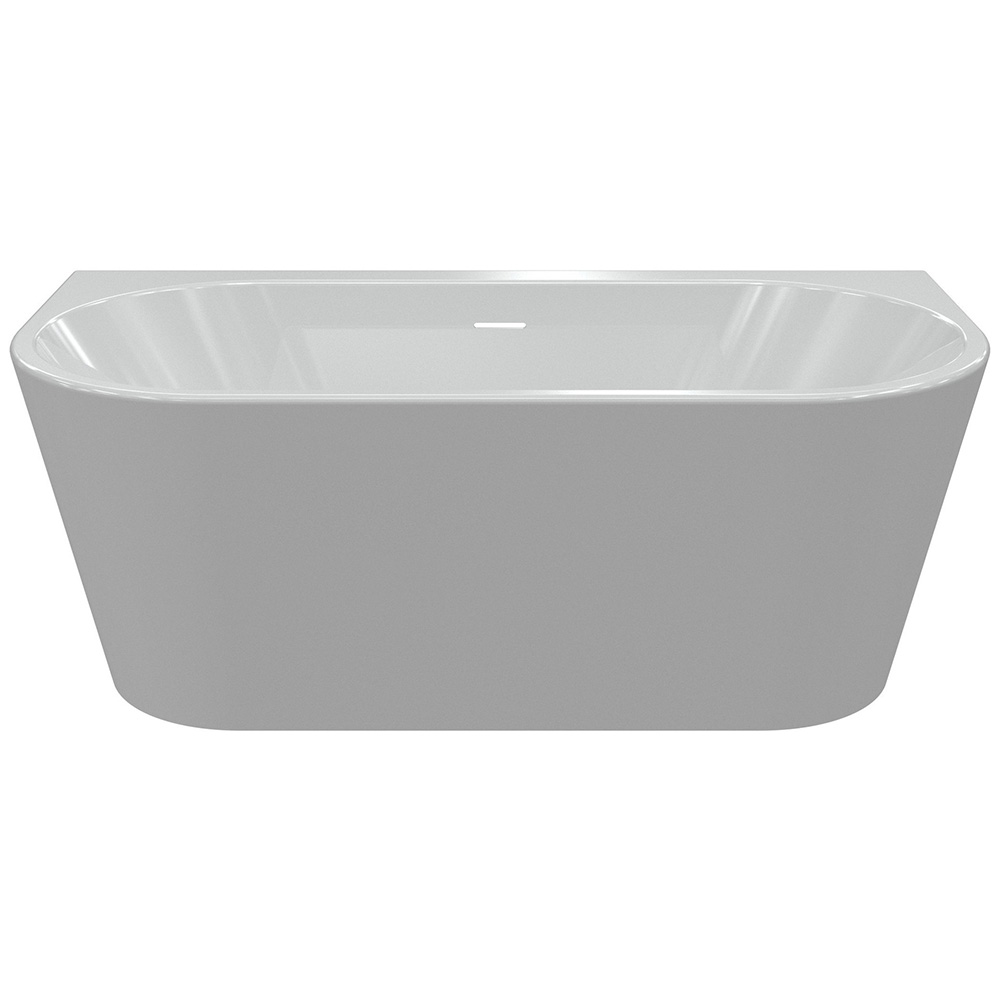 Bathstore Corsica White Back to Wall Double Round End Freestanding Bath 1700 x 750mm Image 3