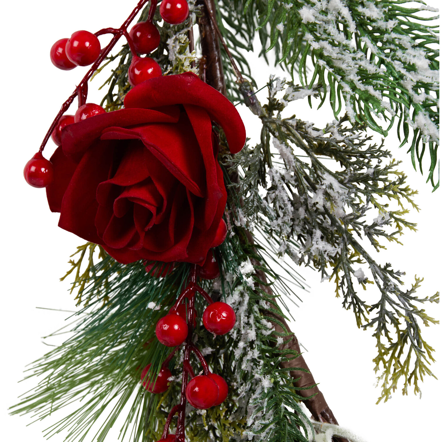 6ft Rose Berry Garland Image 2