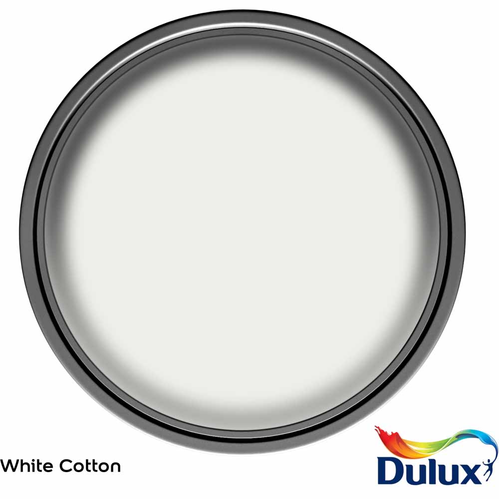 Dulux Silk Emulsion Paint White Cotton 5l Image 3