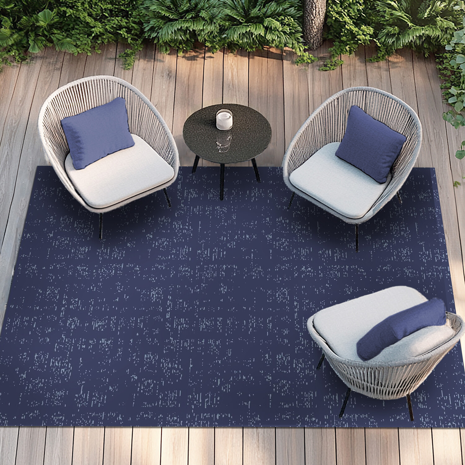 Portland Reversible Outdoor Rug - Vapour Blue Image 2