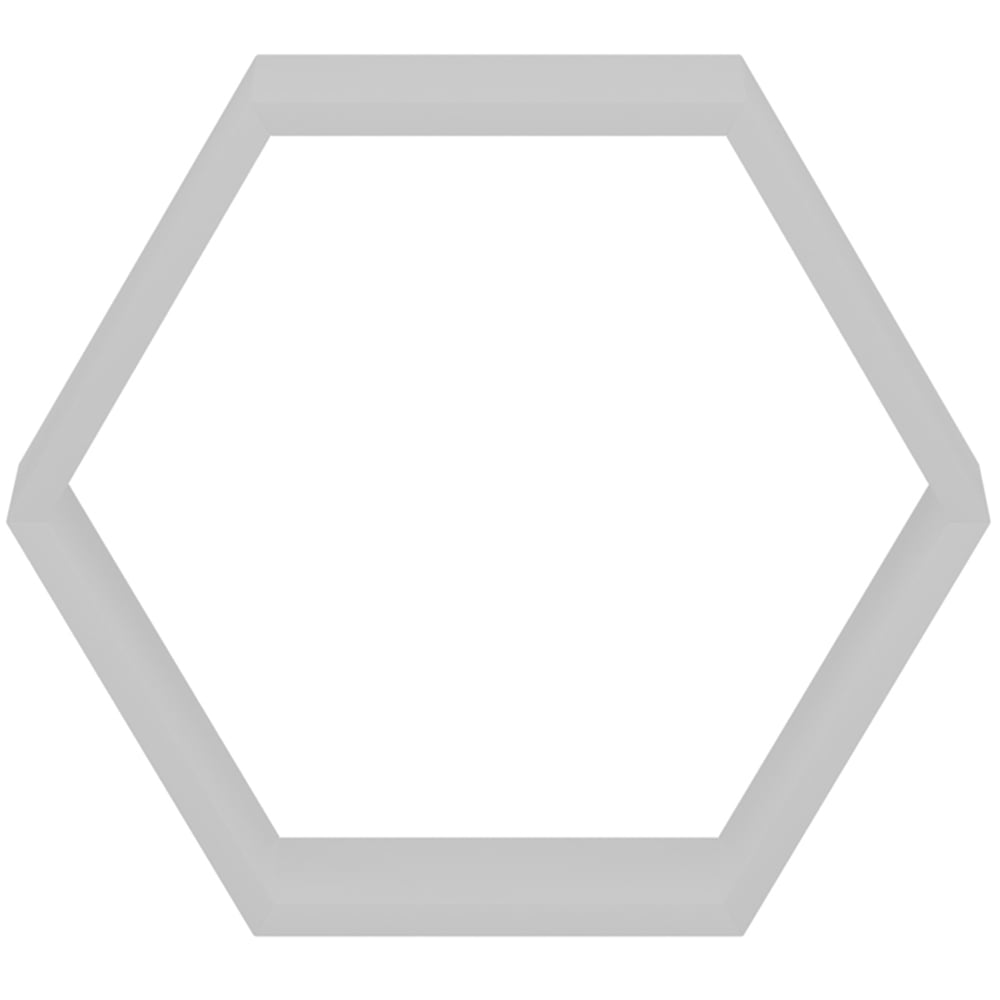 Homebase Hexagon White Matte Wall Shelf 3 Pack Image 4