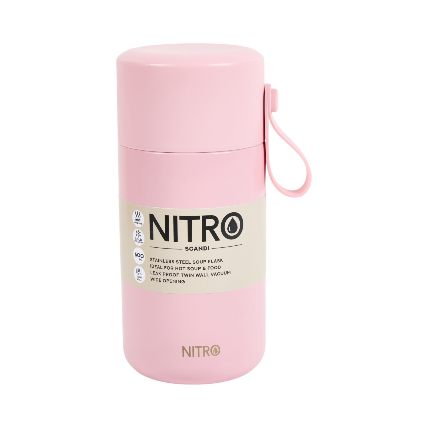 Nitro Scandi Stainless Steel Soup and Food Flask 600ml Image 6