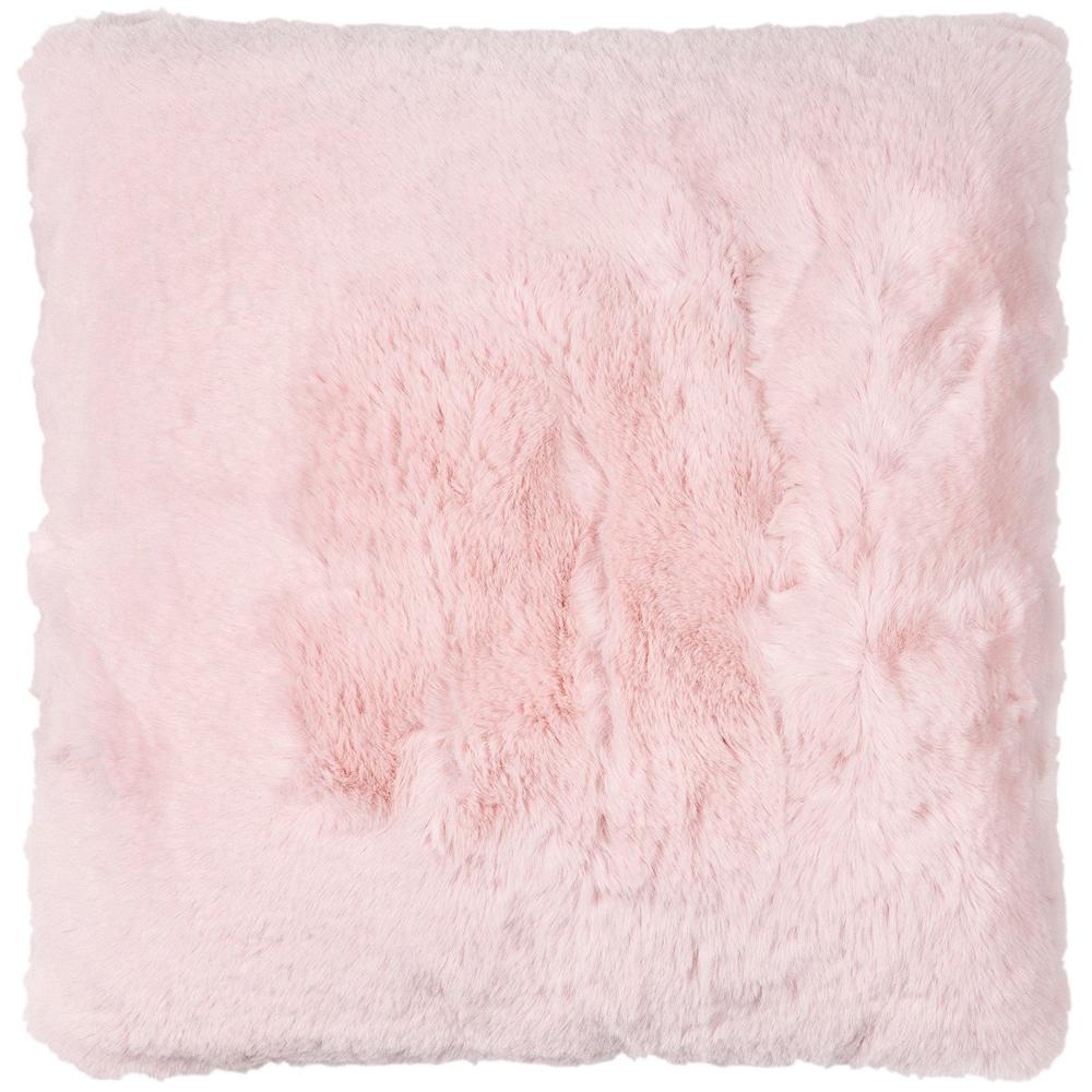 Divante Blush Rabbit Faux Fur Cushion 55cm Image 1