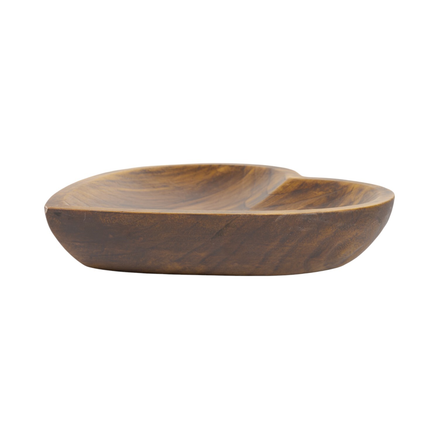 Heart Shape Wooden BowlBrown Image 4