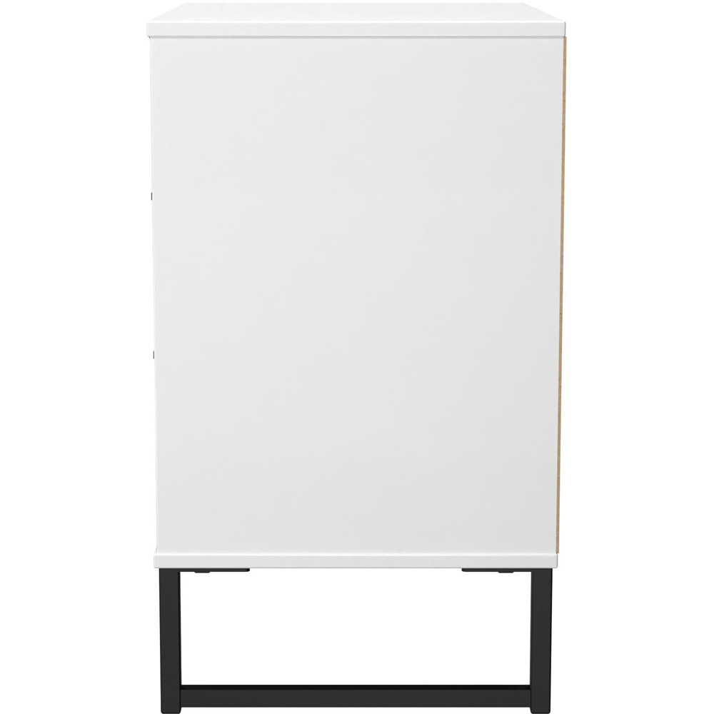 Crowndale Fluted 3 Drawer White Matt Midi Chest of Drawers Ready Assembled Image 3