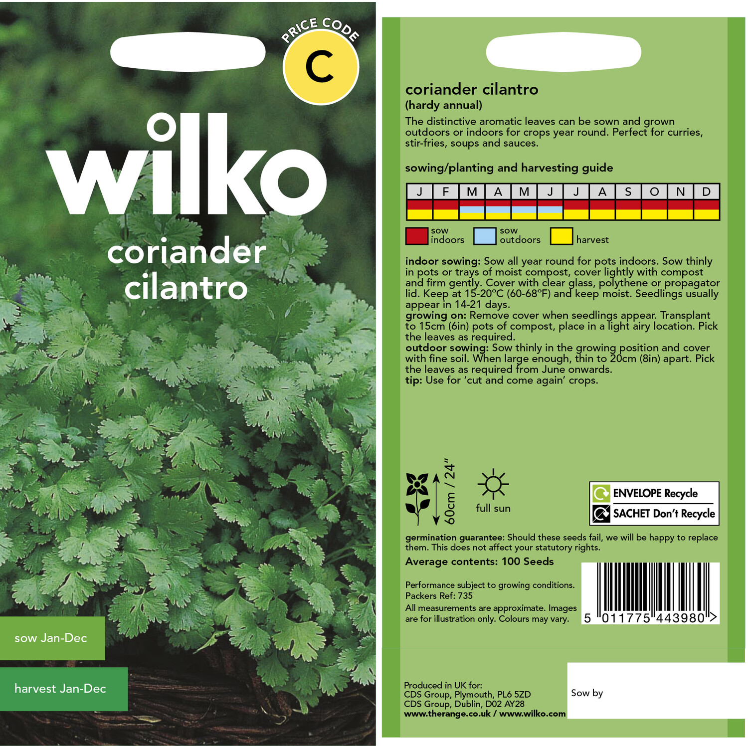 Wilko Coriander Cilantro Seeds Image 3