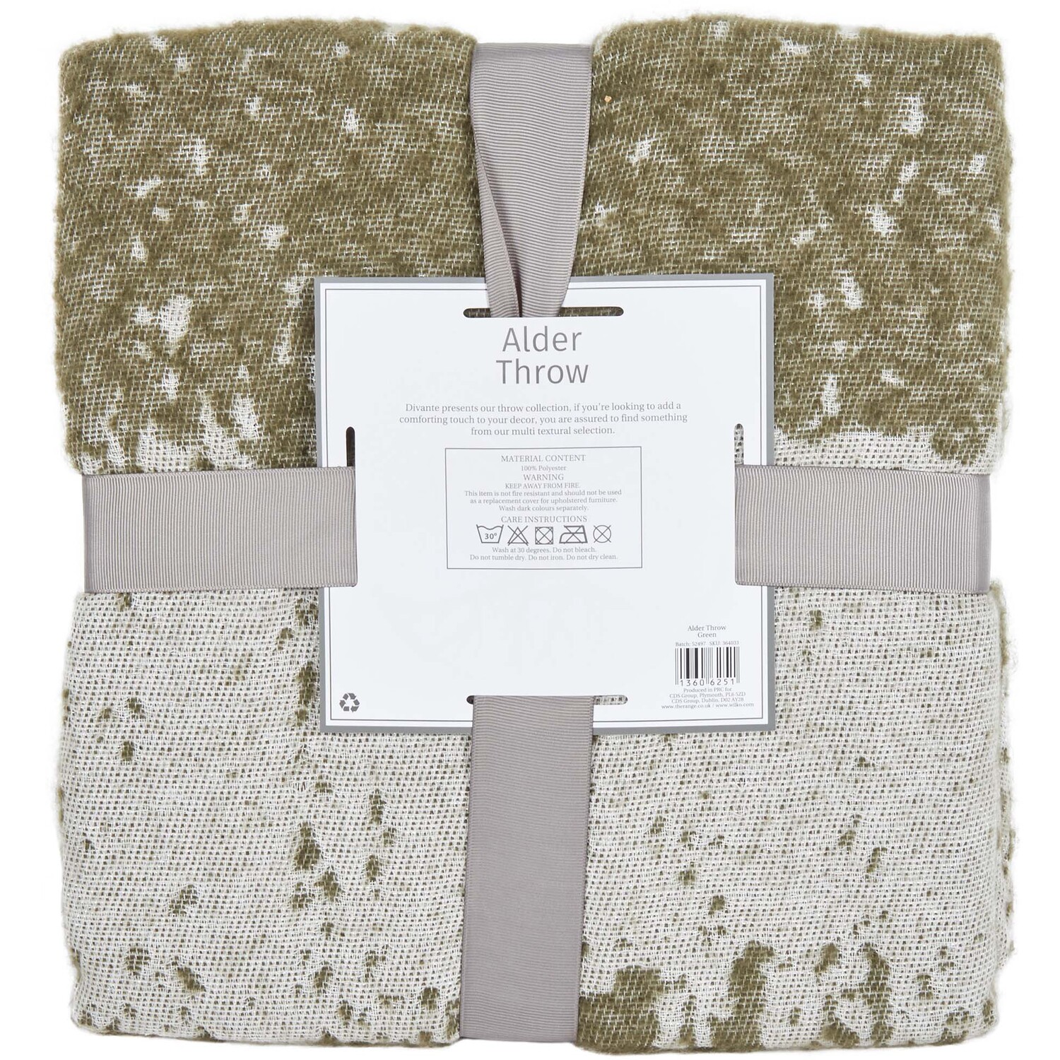 Divante Alder Metallic Throw - Green Image 2