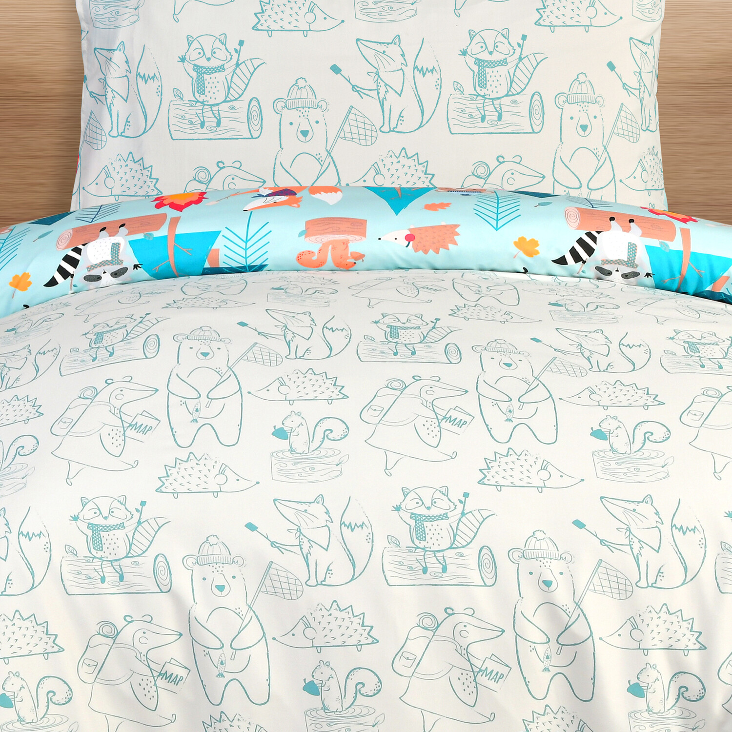Woodland Adventure Duvet Cover and Pillowcase Set Image 4